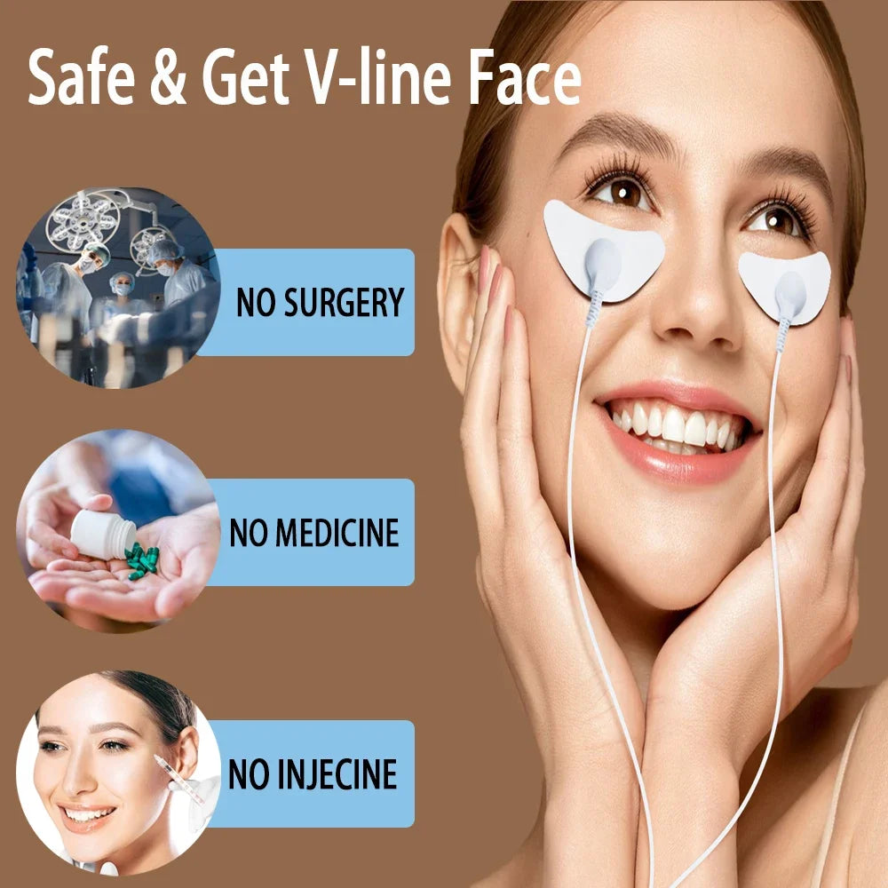 -shaped face muscle stimulator beauty device