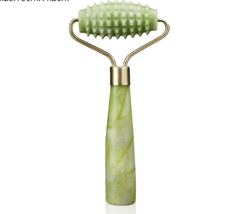 Double Head Green Jade Roller Massager Eye Face Neck Facial Relax Slimming Care Tools