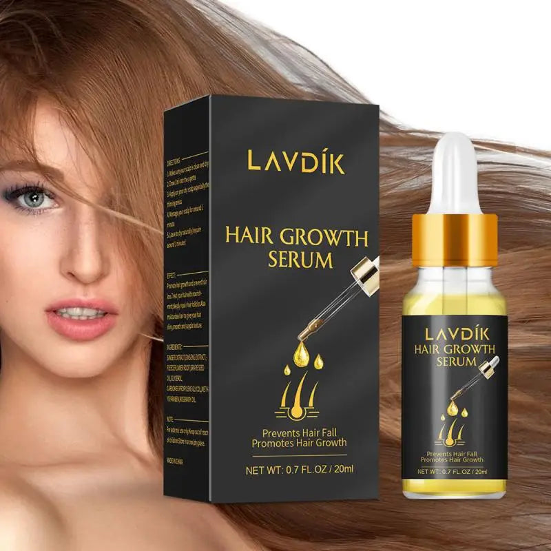 LAVDIK Ginger Fast Hair Growth Serum Essential Oil Anti Preventing Hair Lose Liquid Damaged Hair Repair Growing