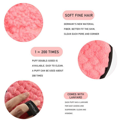 Microfiber Cloth Pads Facial Makeup Remover Puff Face Cleansing Towel Reusable Cotton Double layer Nail Art Cleaning Wipe