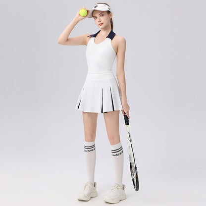 Collared Tennis Top & Skirt Set