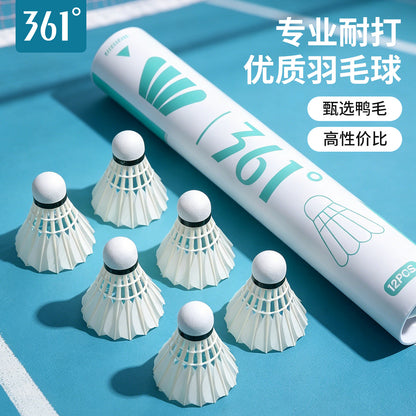 361 ° Authentic Badminton Balls That Are Durable and Not Easily Damaged, Wind-Resistant, Suitable for Indoor and Outdoor Training and Competition